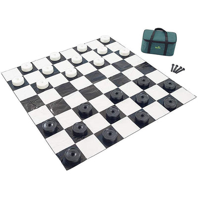 Jumbo Checkers with 4' x 4' Mat